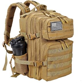 LHI Tactical Military Backpack for Men and Women 25L/35L Army Assault Pack Bag Small Rucksack with Bottle Holder