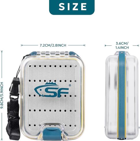 SF Small Waterproof Fly Box Double Sided Floating Fly Fishing Case Storage For Nymph Wet Dry Fly Flies Easy Grip Foam in Saudi Arabia