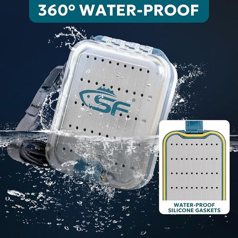 SF Small Waterproof Fly Box Double Sided Floating Fly Fishing Case Storage For Nymph Wet Dry Fly Flies Easy Grip Foam in Saudi Arabia