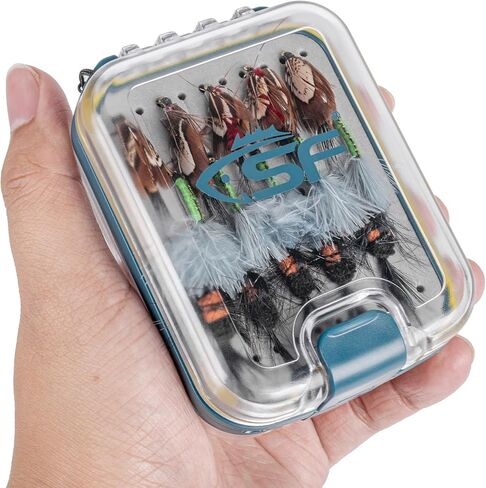SF Small Waterproof Fly Box Double Sided Floating Fly Fishing Case Storage For Nymph Wet Dry Fly Flies Easy Grip Foam in Saudi Arabia