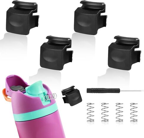 زر استبدال 4pcs متوافق مع Owala freesip 24oz 32oz ، زجاجة ماء خالية من BPA مفتاح زجاجة مفتاح Lid Push Present in Saudi Arabia