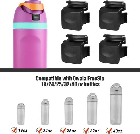 زر استبدال 4pcs متوافق مع Owala freesip 24oz 32oz ، زجاجة ماء خالية من BPA مفتاح زجاجة مفتاح Lid Push Present in Saudi Arabia