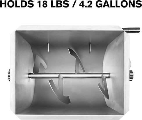 7 Gallons / 50 LBS Capacity Meat Mixer, Manually Cranked or Motorized, For Mixing, Grinding, for Both Commerce and Household Use in Saudi Arabia
