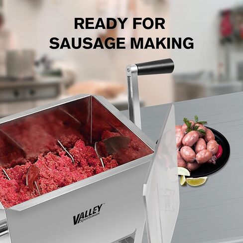 7 Gallons / 50 LBS Capacity Meat Mixer, Manually Cranked or Motorized, For Mixing, Grinding, for Both Commerce and Household Use in Saudi Arabia