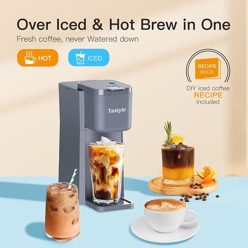 Mini Hot and Iced Coffee Maker Single Serve, for K Cup and Ground, 6 to 14 Oz Brew Sizes, with Recipe Book, for Home, Travel, RV, Office and Dorm, Classic Black (2.0 Version) in Saudi Arabia
