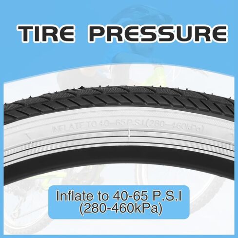 26X1.75 Bicycle Tire Replacement Kits 1/2 Pack, 26 Inch Bike Tires Folding Bike Tires Replacement with 1/2 Tubes and 2 Levers Suitable for Bicycle Tires 26x1.75 26x1.95 26x2.0,Black/White Wall in Saudi Arabia