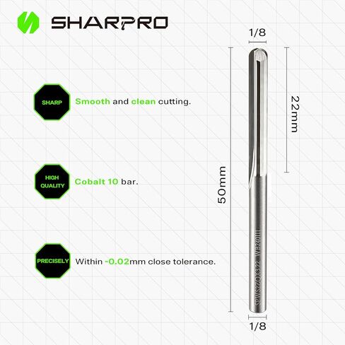 SHAPRPO الكرة الأنف O الناي Upcut دوامة Rouer بت 1/8 بوصة عرقوب 1/8 قطر طرف (1/16 نصف القطر) كربيد CNC راوتر بت مطحنة نهاية فلوت واحدة، مثالية لنحت الخشب، فتحة نقر، النقش، طحن in Kuwait