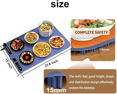 Food Warming Mats for Countertop,Warming Mat for Food Extra Large,Food Warming Mat,Silicone Electric Warming Trays for buffets Party 9 Temperature Levels,Food Warmer mat,Auto Shut-Off Easy Clean in Saudi Arabia