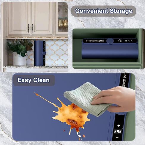 Food Warming Mats for Countertop,Warming Mat for Food Extra Large,Food Warming Mat,Silicone Electric Warming Trays for buffets Party 9 Temperature Levels,Food Warmer mat,Auto Shut-Off Easy Clean in Saudi Arabia