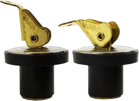 MARINE CITY Brass and Stainless Steel Snap Lock Baitwell Plugs Strong and Sturdy Fine Finish Drain Plug with Innovative Design for Boat Yacht Kayak Marine Rust Proof (3/8 inches) (Pack of 2) in Saudi Arabia