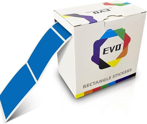 Yellow Rectangle Sticker Labels 3×2 Inch Vinyl Stickers Color Coding Name Tags Roll Removable Waterproof 300 per Dispenser Box in Kuwait