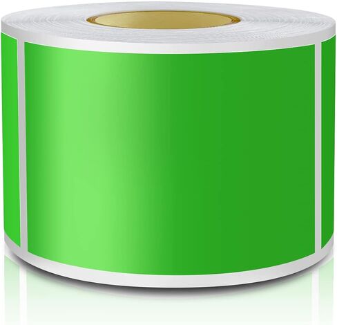 Yellow Rectangle Sticker Labels 3×2 Inch Vinyl Stickers Color Coding Name Tags Roll Removable Waterproof 300 per Dispenser Box in Kuwait