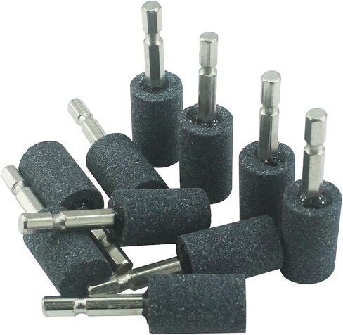 𝐉𝐔𝐍𝐋𝐈𝐗𝐍 10 PCS 16 مم شكل طحن دوار أسطواني مع 1/4 "سداسي سداسي سداسي شانك مركب نقطة الطحن مثبتة على الحفر in Kuwait