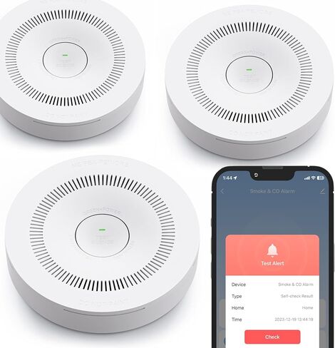 TREATLIFE Smart WiFi Smoke & Carbon Monoxide Detector, Battery Backup, Smoke & CO Alarm Combo, App Notification, Wireless Interconnect, Voice & Replacement Alert, Photoelectric Sensor Fire Alarm in Saudi Arabia