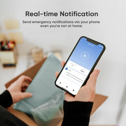 TREATLIFE Smart WiFi Smoke & Carbon Monoxide Detector, Battery Backup, Smoke & CO Alarm Combo, App Notification, Wireless Interconnect, Voice & Replacement Alert, Photoelectric Sensor Fire Alarm in Saudi Arabia
