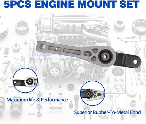 3PCS Engine Motor Mount and Transmission Mount Fits for Volkswagen VW Jetta 1999-2005, Golf 1999-2006, Beetle 1999-2005 # A6929 A6935 A6930 in Saudi Arabia
