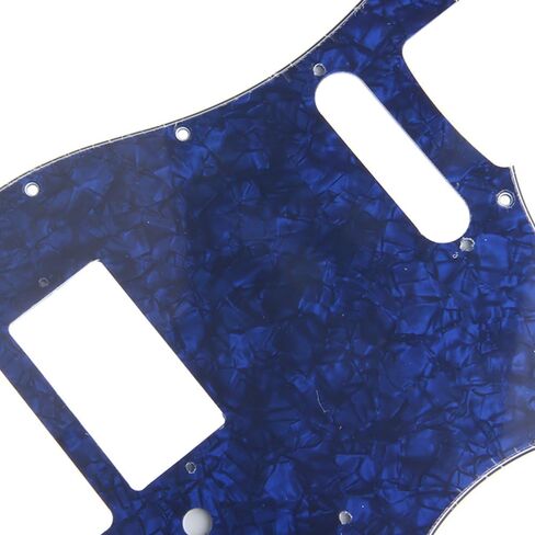 HS(Humbucker-Single) Strat Pickguard 11 Hole ST/Strat Style Pickguard for USA/Mexico Stratocaster/Strat Vintage Style Guitar Parts, 3 Ply with Screws (Black Pearl) in Saudi Arabia