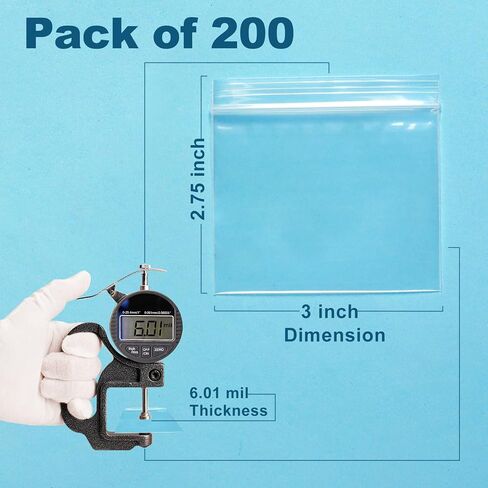 100 Packs Pill Bags 6 mil Sturdy 3x2.75 inch Pill Pouches BPA Free Seal Waterproof Handy Reusable Pill Bags for Travel Small Plastic Bags for Pill Organizer, Jewelry and Small Craft Pieces in Saudi Arabia