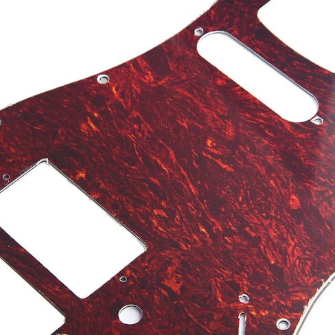 HS(Humbucker-Single) Strat Pickguard 11 Hole ST/Strat Style Pickguard for USA/Mexico Stratocaster/Strat Vintage Style Guitar Parts, 3 Ply with Screws (Black Pearl) in Saudi Arabia