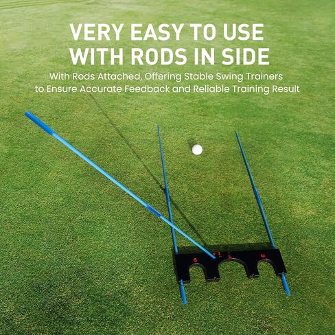 FINGER TEN Golf Training Aid Aim Gate with 6 Alignment Sticks and 5 Different Swing Plane Angles Professional Portable Light Weight for Golf Swing Indoor Outdoor in Saudi Arabia