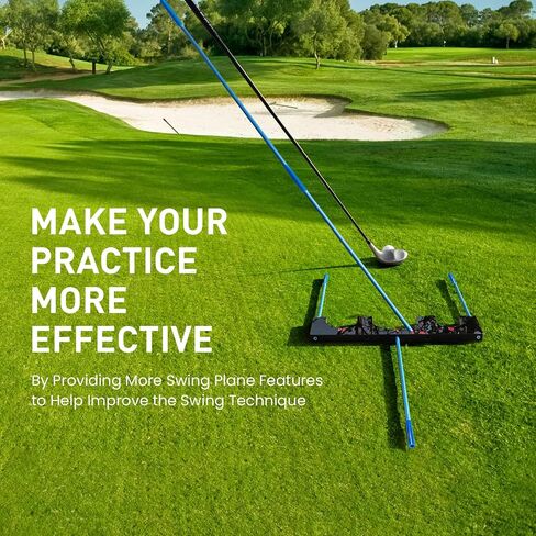 FINGER TEN Golf Training Aid Aim Gate with 6 Alignment Sticks and 5 Different Swing Plane Angles Professional Portable Light Weight for Golf Swing Indoor Outdoor in Saudi Arabia