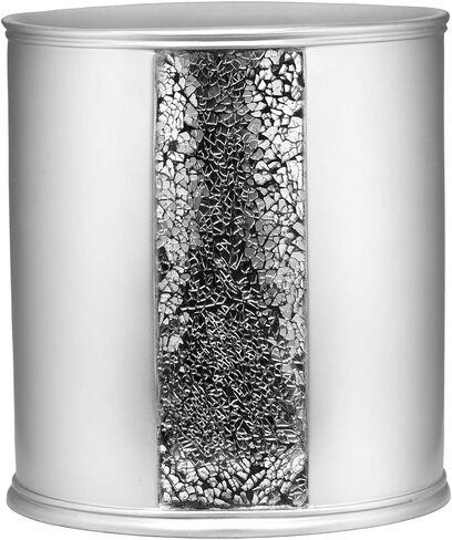 Zahari Home Sinatra Waste Basket Decorative Beautiful Designs Bathroom Bedroom Living Room Decor, Black in Saudi Arabia