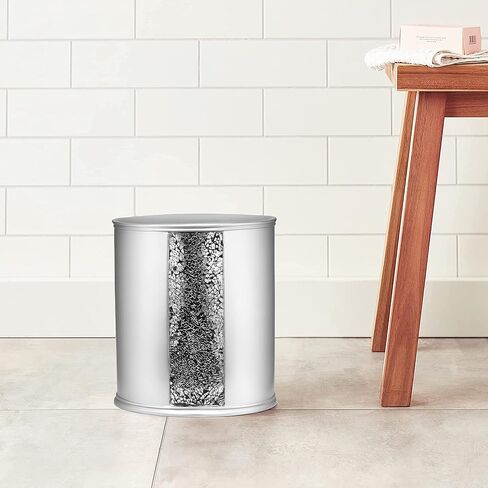 Zahari Home Sinatra Waste Basket Decorative Beautiful Designs Bathroom Bedroom Living Room Decor, Black in Saudi Arabia