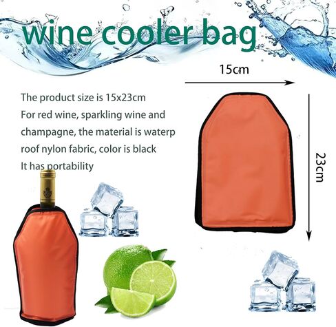 Portable Wine Freezer Sleeve, Reusable Wine Cooler, Keep Cool and Refreshing Wine Gel Cooling Sleeves,Suitable for Standard Size (blue) in Saudi Arabia