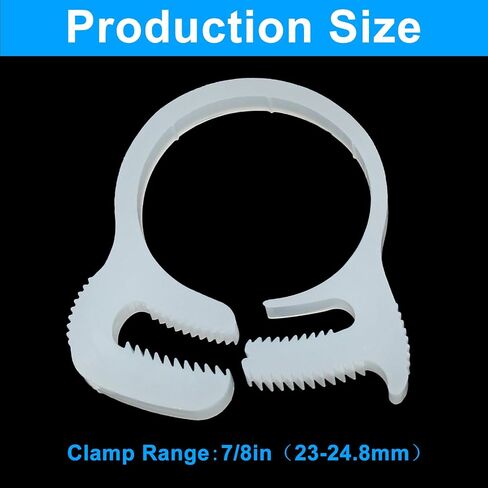 12 PCS مزدوجة قبضة خرطوم البلاستيك المشابك ، 37.5-39.5 ملم (1-1/2INCH) مشابك خرطوم النايلون الشقوق in Saudi Arabia