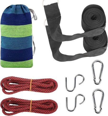 سعة رعاية متينة 660 رطلاً ، وملحقات تروس التخييم في التخييم MAX 2 X أحزمة الأشجار و Carabiners و Duckbilled Buckle و Shiceer Rope & Portable Carrying Bag (Red) in Saudi Arabia