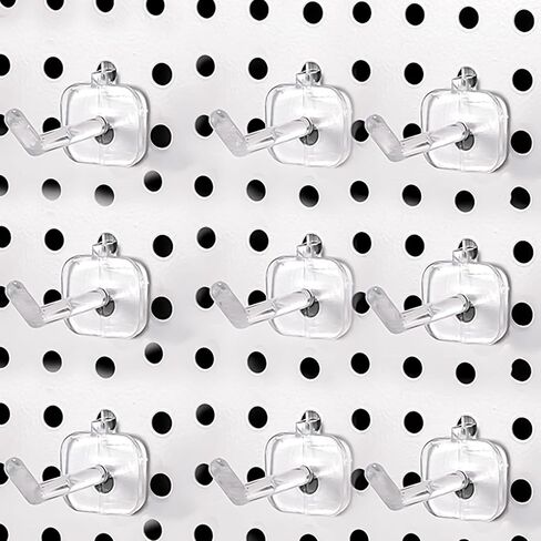 100pcs Plastic Pegboard Hooks Clear Acrylic Hook Plastic Hooks for Retail Peg Board Hooks Peg Board Shelving Hooks for Garage Kitchen Peg Boards Craft Storage (4in/10cm) in Saudi Arabia