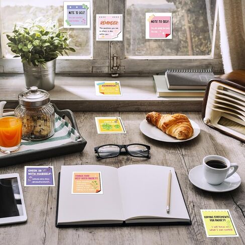 300 Pcs Mental Health Stickers Reminder Decals Laptop Water Bottle Positive Waterproof Stickers Psychology Affirmations Feelings Mental Health Decor for Adult(Green Series) in Kuwait