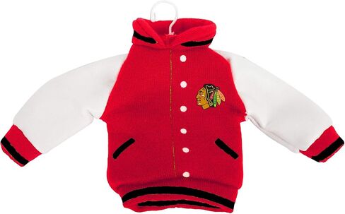 FOCO NHL Team Logo NFL Fabric Varsity Jacket Hanging Tree Holiday Ornament in Saudi Arabia