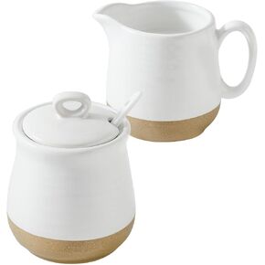 Glowworm Porcelain Sugar and Creamer Set, 11 Ounce Sugar Bowl,10 Ounce Cream Pitcher, Sugar Set with Lid & Spoon, Coffee Serving Set, Dishwasher Safe, Blue in Saudi Arabia
