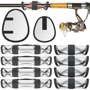8 Pack Fishing Lure Wraps PVC Bait Gloves Fishing Lure Cover Bait Covers Lure Hook Covers Lure Guard to Keep Fishermen Fishing Safe for Fishing Rod, Two Sizes