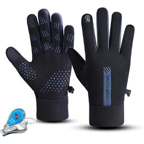 KXF Women’s Winter Warm Thermal Touchscreen Thick Windproof Hand Back Waterproof Anti-Slip Gloves for Women Cold Weather Cycling