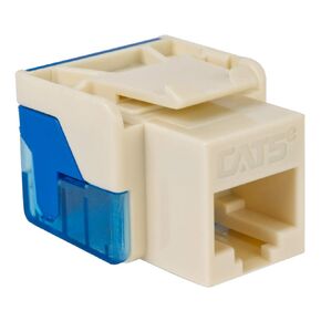 ICC CAT5e Keystone Jack with Inline IDC No Pair Split Wiring (Easier Termination) UL Listed PoE++ TAA VoIP Compliant for Wall Plate or Patch Panel, Works with JackEasy Termination Tool, White 25 Pack