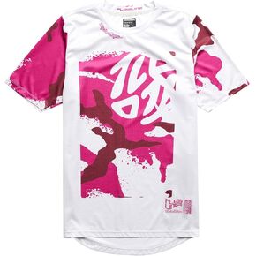 Troy Lee Designs Short Sleeve Flowline Youth Mountain Bike Jersey, Confined Mist, Medium