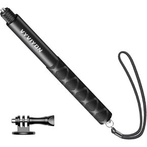 1.5M Super Long Invisible Selfie Stick, 4.9ft Extension Monopod Pole with Adapter Compatiblr with Insta360 ONE X2 DJI OSMO Action Camera (Wrist Strap Included)