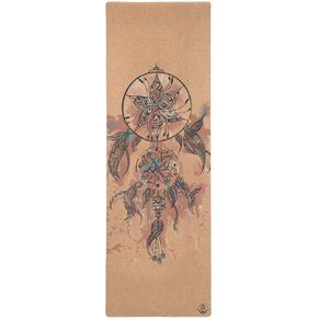 Cork Yoga Mat - Artist Designed, Premium Printed Eco-Friendly Non-Slip mat, Great for Regular & Hot Yoga, Pilates, Workouts 72 inch x 24 inch x 3mm Thick in Saudi Arabia