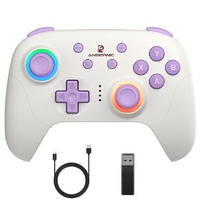 RG P01 Wireless Gaming Controller RG P01 Controllers Gamepad for PC Plug and Play Gaming Gamepad with Hall Effect/Triggers Joystick rg p01 Game Controller Switch/PC/Steam/Android/IOS(Purple)
