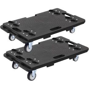 23.6 x 15.7 x 5.1in Furniture Movers Dolly with 4 Brakeable Wheels, 2 PCS Large Heavy Furniture Appliance Moving Pallets, 330 LB Capacity Splicable Multipurpose Portable Flat Dolly Cart