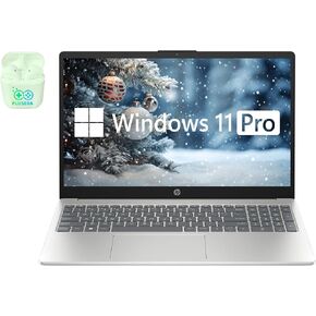 HP 15.6" FHD Business & Student Laptop Computer, 64GB RAM 2TB SSD, 10-Core Intel Core i5, Windows 11 Pro Laptop with Microsoft Office Lifetime Suite, PLUSERA Earphones, Silver