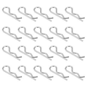 uxcell 15Pcs 3mmx60mm 304 Stainless Steel R Shaped Spring Cotter Pins, R Clips Cotter Pin Spring Fastener for Household Appliances, Sports Equipment, Car Mechanics Repair (Silver)