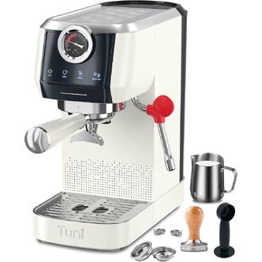 Tuni E2 58mm Espresso Machine 20Bar Espresso Maker, Dual Boiler Coffee Maker with 10mm Steam Milk Frother, Semi-automatic Coffee Machine with UKLA Pump for Espresso,Cappuccino, Gift for Coffee Lover
