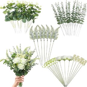 Artificial Eucalyptus Stems 12 PCS, 14" Faux Black Eucalyptus Leaves Branches for Bathroom Decoration Halloween Gothic Home Decor