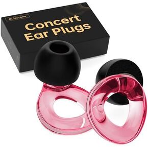 Ear Plugs for Concerts, QuietZone High Fidelity Hearing Protection for Concerts and Musicians, Reusable Silicone Ear Plugs for Work, 30 dB Noise Cancelling（Clear）