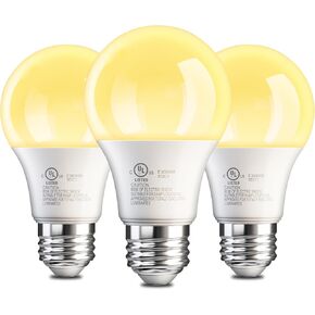 TJOY 6 Pack A19 LED Light Bulbs, 60 Watt Equivalent LED Bulb, Soft Warm White 2700K, Efficient 9W, E26 Standard Base, Non Dimmable Energy Saving Lightbulb, 800LM, 80 CRI, 120V, UL Listed