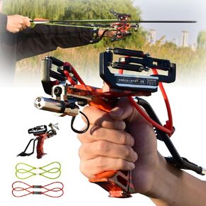 Wrist Rocket Slingshots for Adults, Hunting Slingshot with Laser Sight, Professional Slingshot Catapult with Replacement Bands, High Power Slingshot for Shooting Practice and Fishing