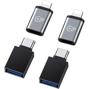 Type C to USB A,Type C Female to iPhone Male,Type C Female to Type C Male,iPhone Male toType C Female,Compatible iPhone 14 13 12 11 8,Laptop,PC,Power Bank and More Type C Devices